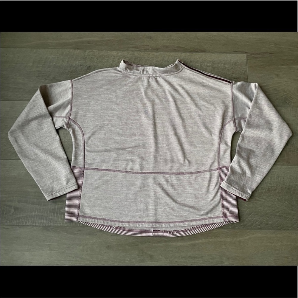 Champion Striped Pullover in Burgundy with Rose Gold Details Size XL